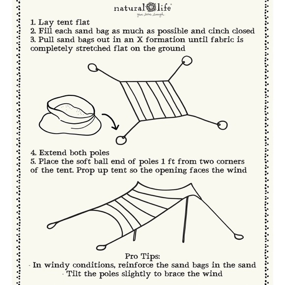 NATURAL LIFE Illustrated Tent Setup Guide - Picture 6 of 6